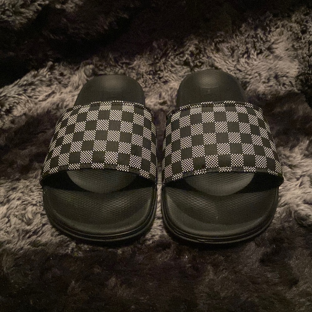 Vans checkered slides